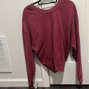 Crossed reversible sweater